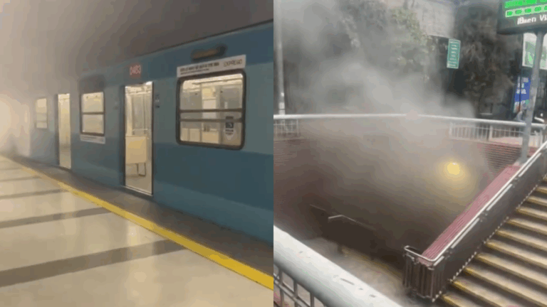 Cierran estaciones de Línea 5 por emanación de humo en Metro Santa Isabel