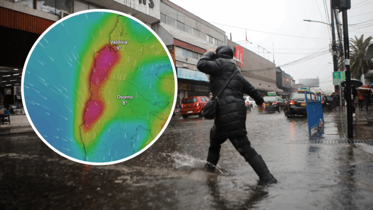 Atentos a las zonas rojas: Sigue en vivo el avance de las fuertes lluvias que afectan a La Araucanía y Los Ríos