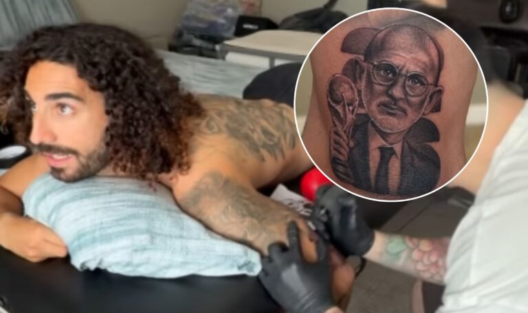 De la promesa a la piel: Marc Cucurella se tatuó la cara de Luis de la Fuente tras ganar el Mundial