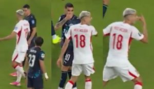 Miguel Almirón contó qué le dijo a rival tras ser expulsado por taparse la boca: 