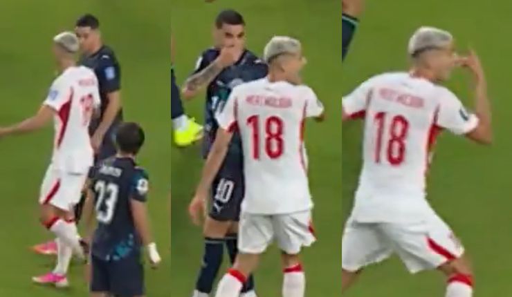 Miguel Almirón contó qué le dijo a rival tras ser expulsado por taparse la boca: 