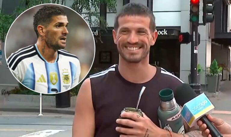 ¡Es igualito! Roberto Cox encontró a hincha argentino con singular parecido a Rodrigo de Paul