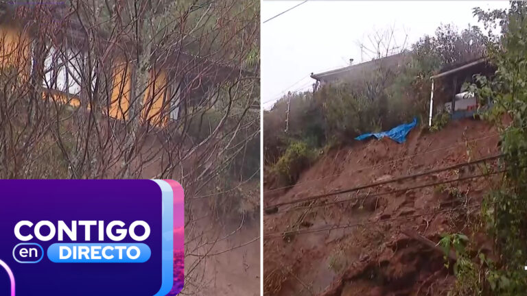 Registran casas al borde del colapso en Corral por deslisamiento de tierra tras lluvias