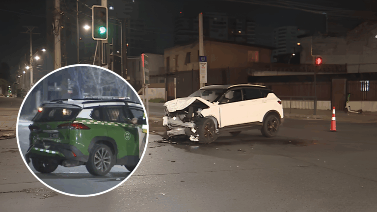 Patrulla de Carabineros colisiona contra vehículo particular en San Miguel: Reportan cuatro lesionados