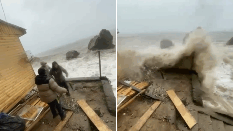 “La mar entró a nuestro hogar”: Familia de ocho personas debió ser rescatada por marejadas en Caleta Tumbes