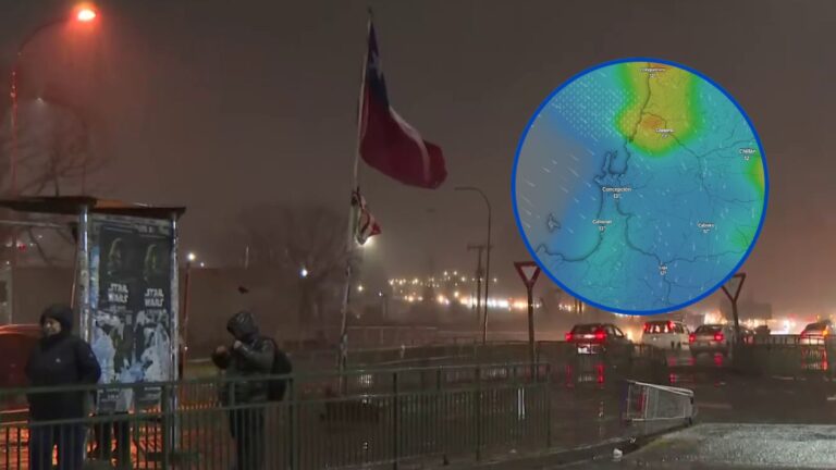 Sigue lloviendo en Concepción por sistema frontal: Pronostican tormentas eléctricas y nubes tornádicas