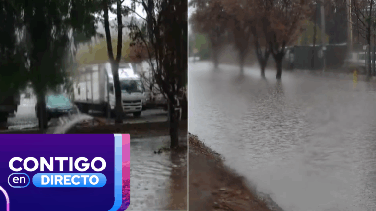 Calles anegadas mantienen aislados a vecinos y trabajadores de Huechuraba en medio de sistema frontal