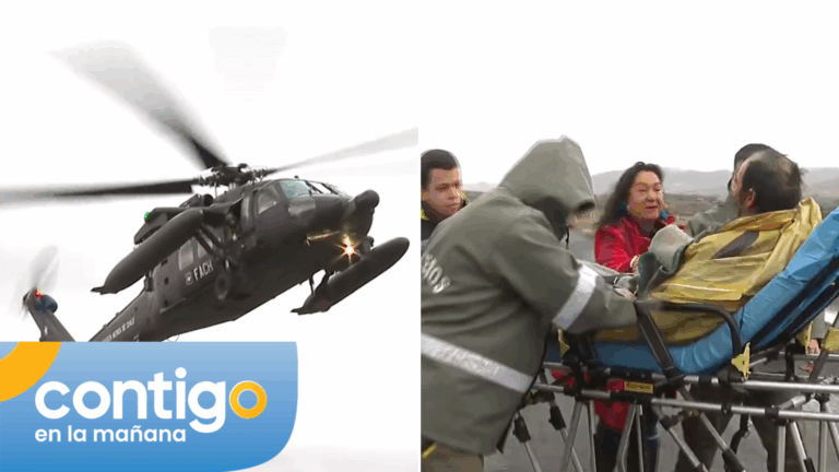 Rescate aeromédico en Combarbalá: Evacúan a dos adultos mayores desde localidad aislada por las lluvias