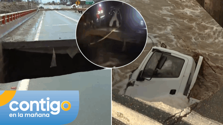VIDEO | Enorme socavón en ruta entre Vallenar y Freirina: Vecinos rescataron a conductor tras caída