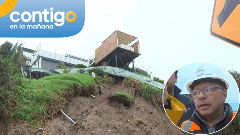 Deslizamiento de tierra tras alud dejó colgando terraza en Concón: Alcalde acusó ampliación irregular