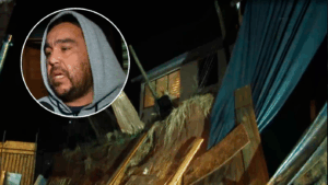 VIDEO | Casa quedó al borde de ser aplastada tras peligroso derrumbe de tierra en Valparaíso
