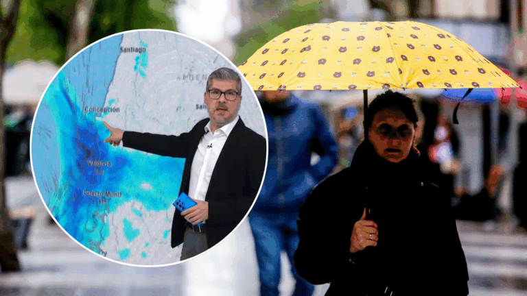 Intensas lluvias ya golpean el sur: Eduardo Sáez revela cuándo llegará el sistema frontal a Santiago