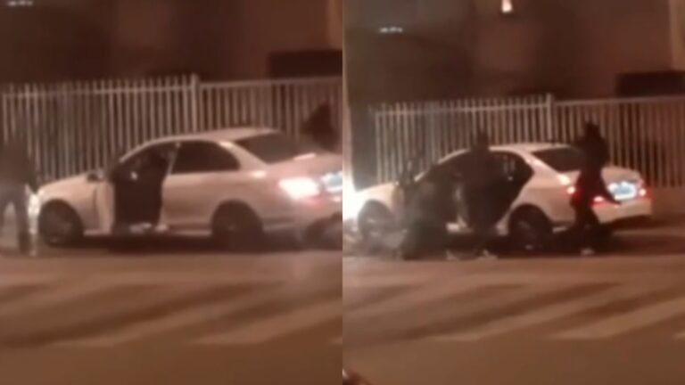 Video | Cámara capta violenta encerrona en Maipú y donde iban cuatro niños en el auto