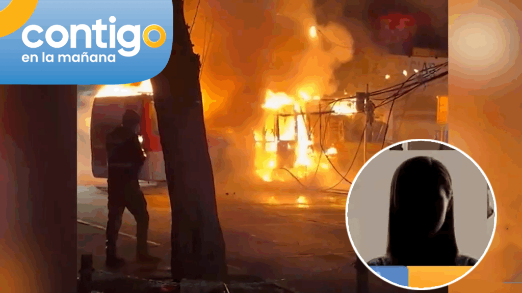 “Quiero darles las gracias”: Esposa de chofer de bus RED agradeció a ciclista que le salvó la vida