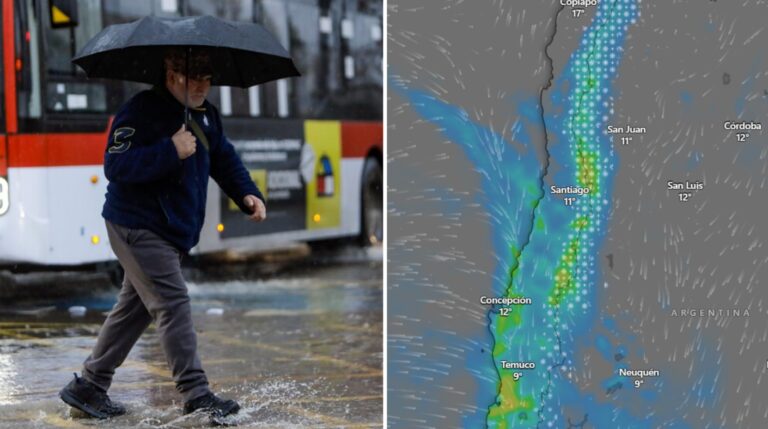 Lluvia en Santiago: Cómo estará el tiempo hasta el viernes y cuánto precipitaría por día esta semana