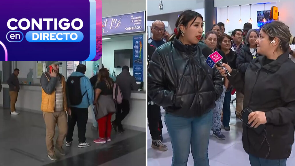 Pasajeros están varados en el terminal de buses de Copiapó tras bloqueo de rutas por sistema frontal