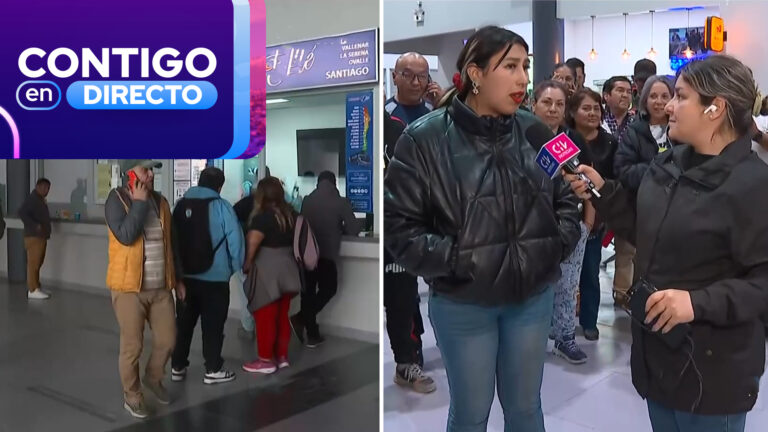 Pasajeros están varados en el terminal de buses de Copiapó tras bloqueo de rutas por sistema frontal