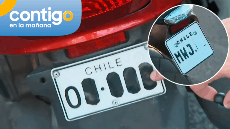 Fiscalizador vehicular sorprendió a motoristas con patente adulterada en la Autopista Central