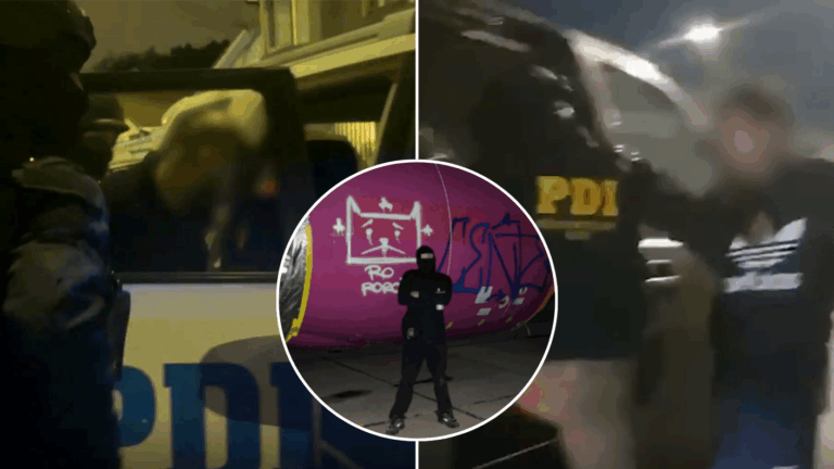 Detienen a grafitero que vandalizó avión en el Aeropuerto de Santiago tras burlar seguridad
