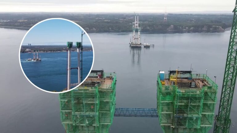 Puente Chacao supera los dos tercios de avance y megaproyecto avanza hacia su etapa final en Chiloé