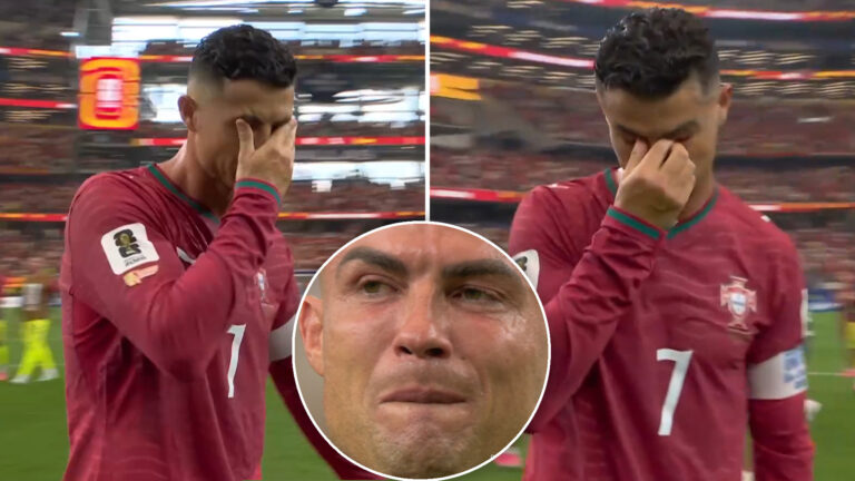 Aguantando las lágrimas: Así fue la salida de Cristiano Ronaldo tras eliminación de Portugal