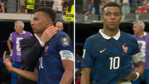 Frustrado y molesto: Así fue la salida de Mbappé tras derrota ante España en el Mundial
