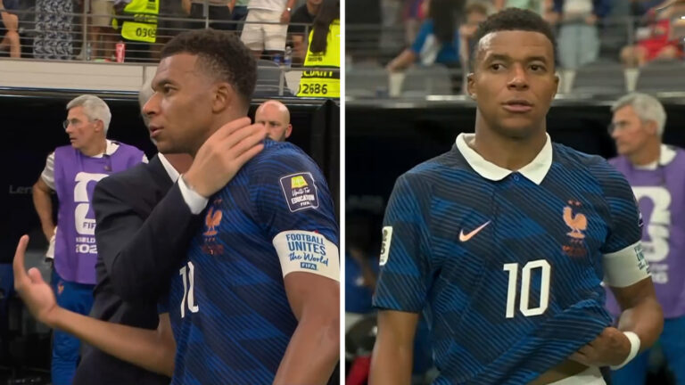 Frustrado y molesto: Así fue la salida de Mbappé tras derrota ante España en el Mundial