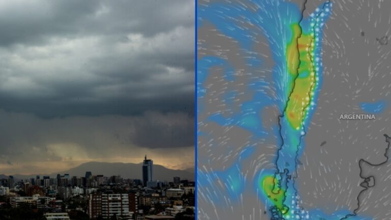 Lluvia histórica en la zona central: Qué día y a qué hora comienza el quinto sistema frontal más fuerte en 100 años