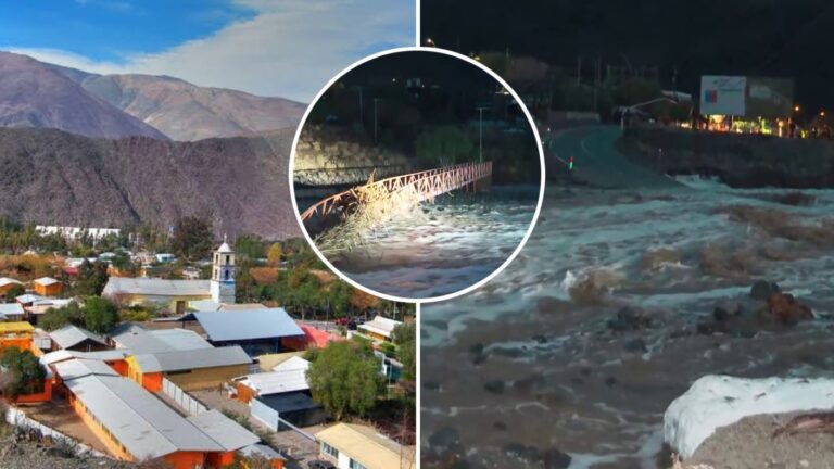 Activación de quebrada causa estragos en Alto del Carmen: Comuna está aislada por fuertes lluvias