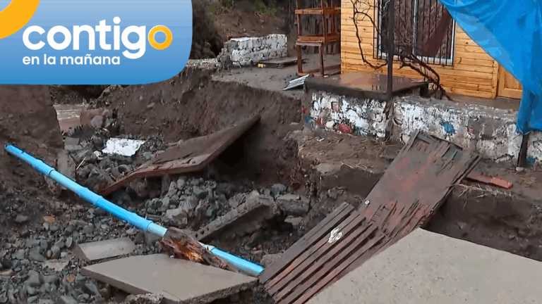 Intensas lluvias provocan cuatro socavones y dejan casas al borde del colapso en Monte Patria