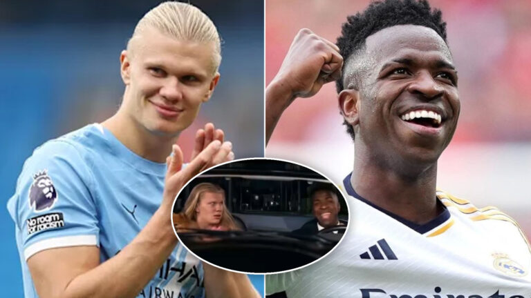 ¿Colaboración antes del partido? Haaland y Vinicius Jr. reaccionaron a hilarante parodia que se volvió viral
