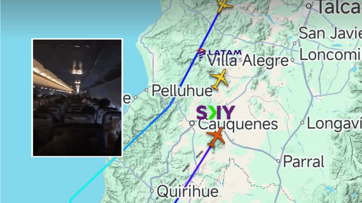 Vuelo de Sky regresa a Santiago tras fallidos intentos de aterrizaje en Concepción
