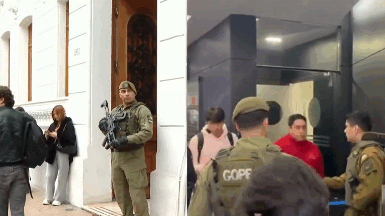 GOPE realiza operativo en Universidad Diego Portales por aviso de supuesta bomba