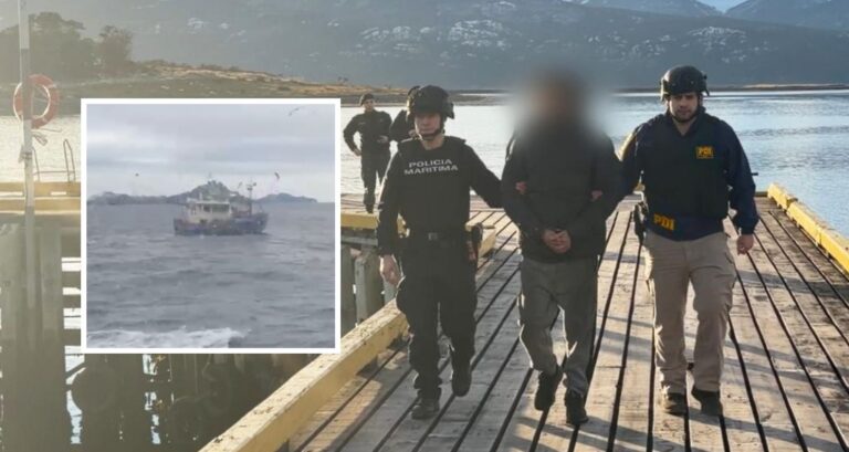 VIDEO | Capturan a prófugo por explotación sexual escapando por canales australes en Magallanes