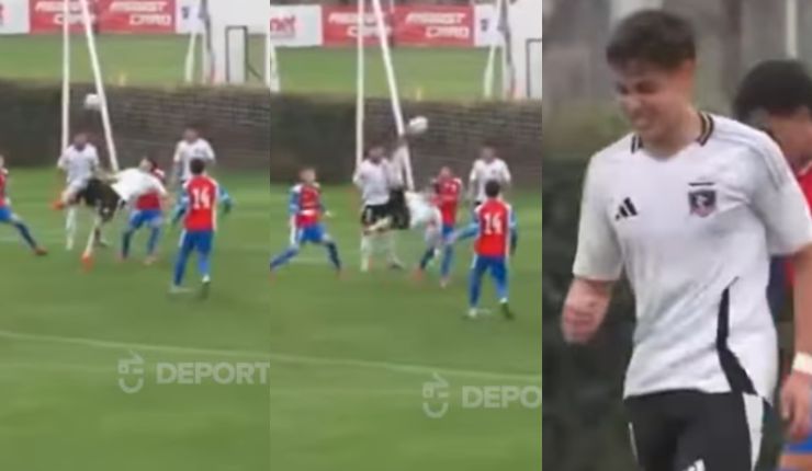 Lo lleva en la sangre: Nieto de Carlos Caszely anotó de chilena en clásico de Colo Colo vs UC Sub 18
