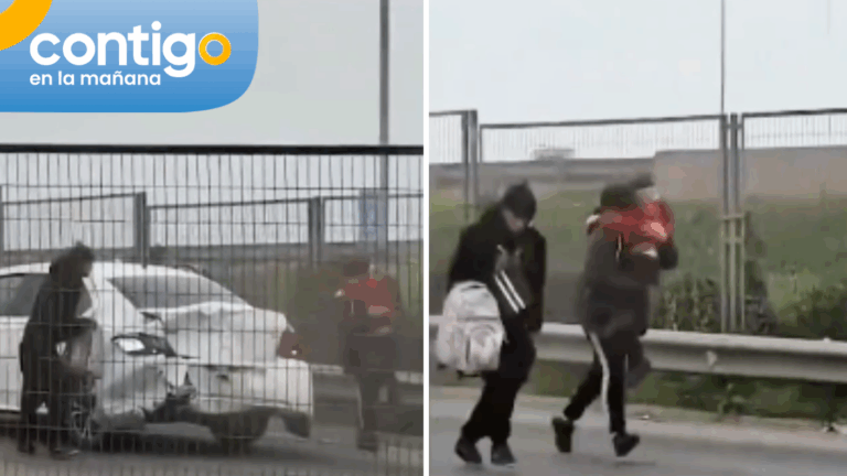 Insólito: Pasajeros huyen atemorizados y abandonan auto en plena autopista de Lo Espejo tras chocar