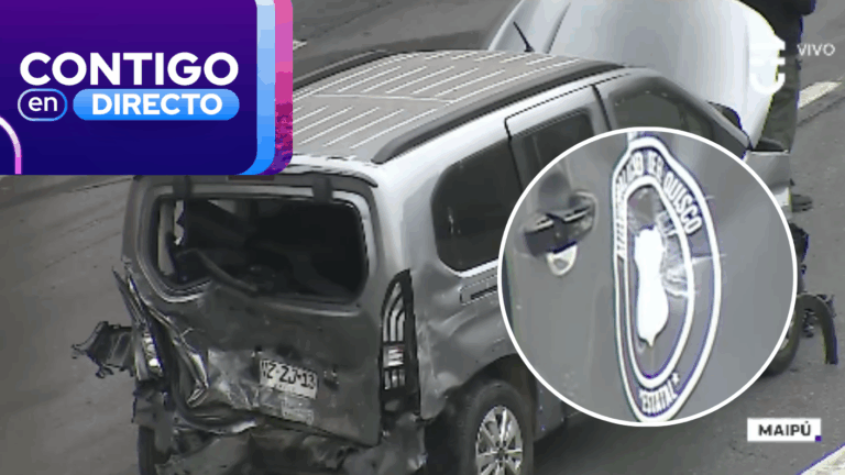 Choque múltiple en Vespucio Sur: Vehículo estatal de la Municipalidad de El Quisco estuvo involucrado