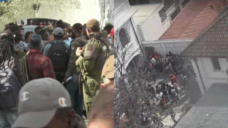 Acusan irregularidades en entrega de documentos: Manifestantes haitianos protestan frente a embajada