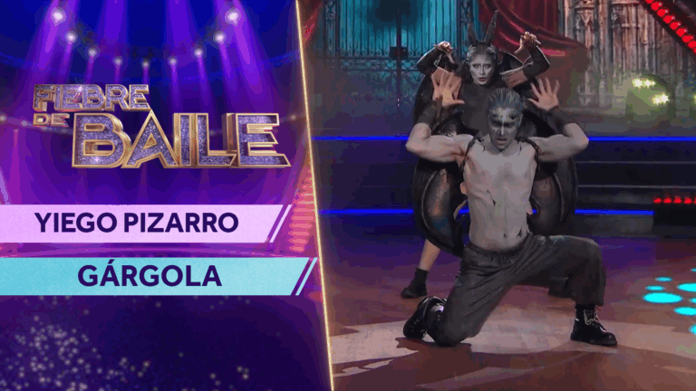 ¡No le teme a la oscuridad! Yiego Pizarro impactó al transformarse en una gárgola en Fiebre de Baile