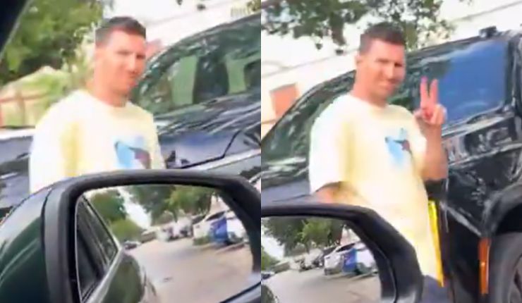Paseo, celular y familia: La reacción de Messi tras ser grabado caminando por las calles de Miami