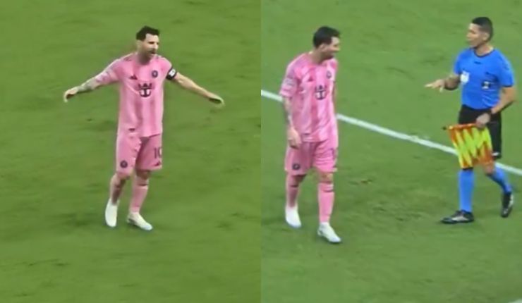 Gestos y comentario: Lionel Messi se molestó con árbitro tras suspensión de partido del Inter Miami