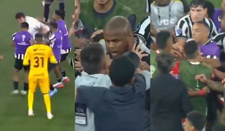 Tenso momento en la Sudamericana: Jugadores de Botafogo y Cienciano protagonizaron caótica pelea