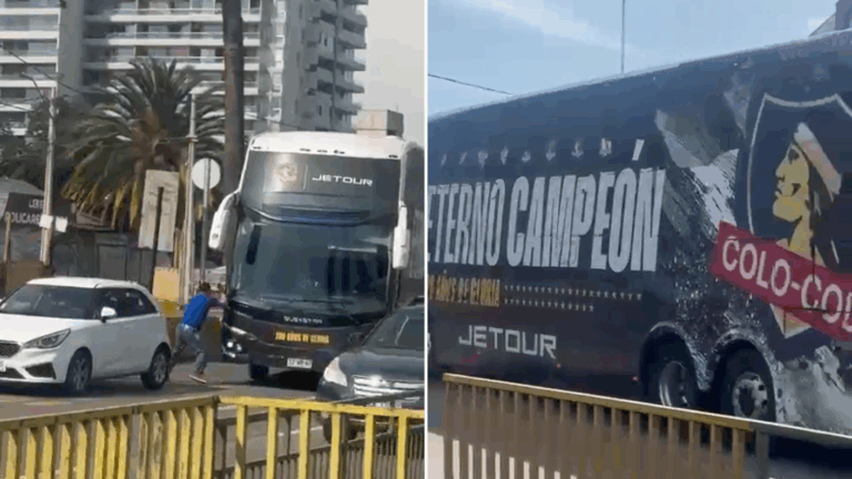 VIDEO | Bus de Colo Colo protagoniza accidente camino al Estadio Nacional previo al Superclásico 200