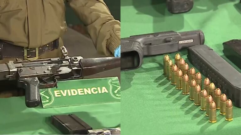 Carabineros halla arsenal con siete tipos de armas en El Bosque