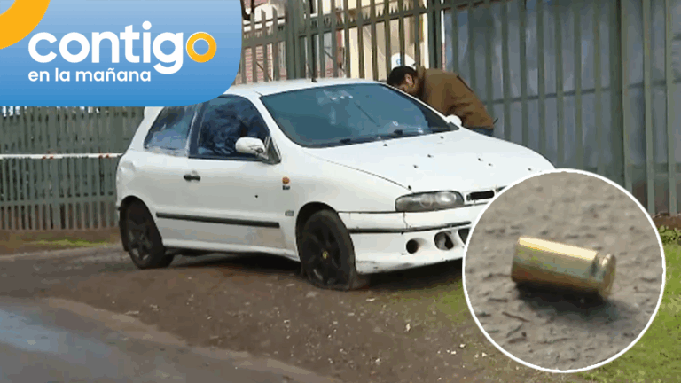 Auto fue hallado abandonado y baleado en Cerro Navia: Dueño del vehículo se encuentra inubicable