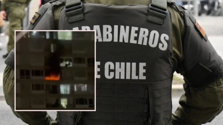 Víctima está grave: Hombre prende fuego a su expareja y departamento para luego huir por los balcones en Santiago
