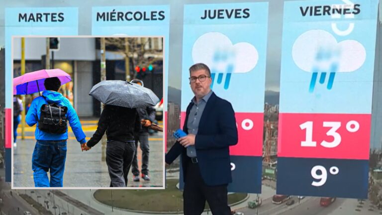 Eduardo Sáez adelanta el día de mayor intensidad de precipitaciones en lluviosa semana en Santiago