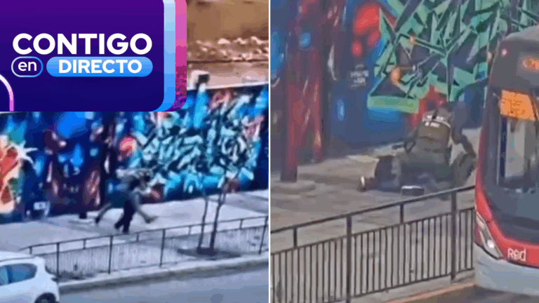 VIDEO | Registro muestra cómo carabinero tacleó y detuvo a sujeto tras violento robo de camión con carne