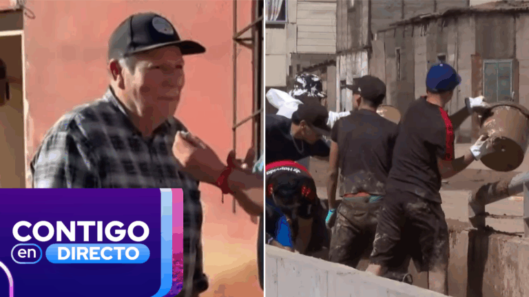 Trabajos de limpieza en Tocopilla: Adolescentes ayudan a adulto mayor a sacar barro de su casa tras aluvión
