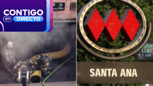 VIDEO | Cierran estación Santa Ana por humo en uno de los accesos: Reportan incendio en escalera mecánica